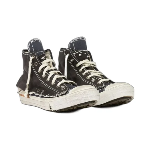 Frayed-Edges Distressed Sneakers