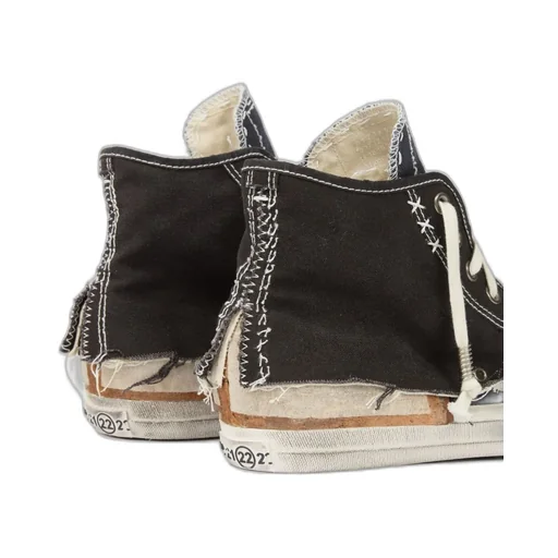 Frayed-Edges Distressed Sneakers