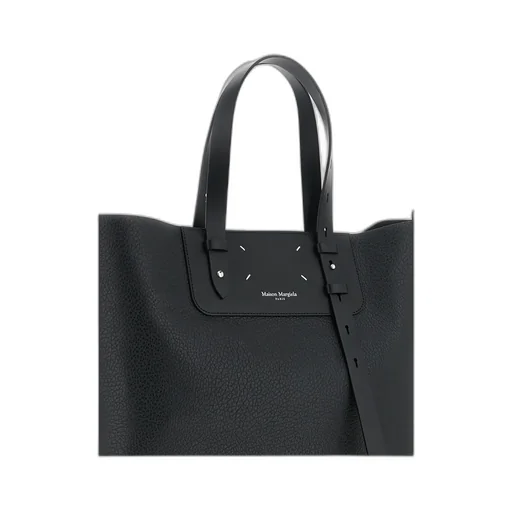 Vertical Logo Detailed Tote Bag