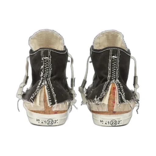 Distressed Lace-Up Sneakers