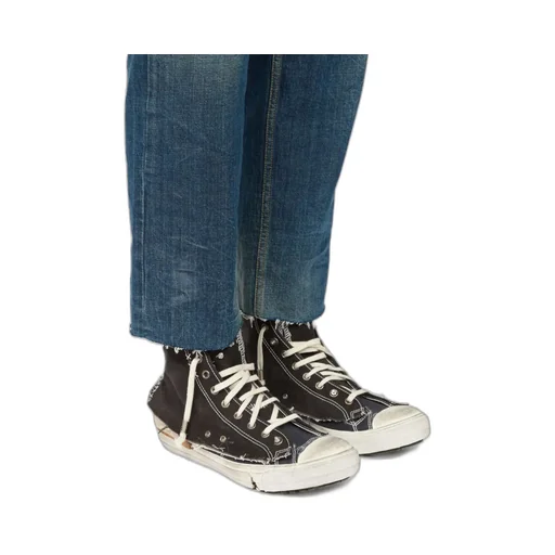 Frayed-Edges Distressed Sneakers