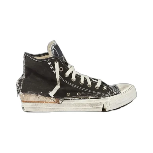 Distressed Lace-Up Sneakers