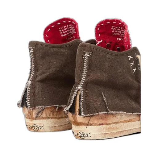 Frayed-Edges Distressed Sneakers