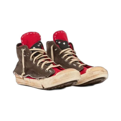 Frayed-Edges Distressed Sneakers