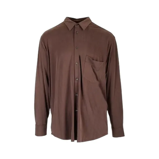 Braided-Strap Detailed Spread Collared Shirt