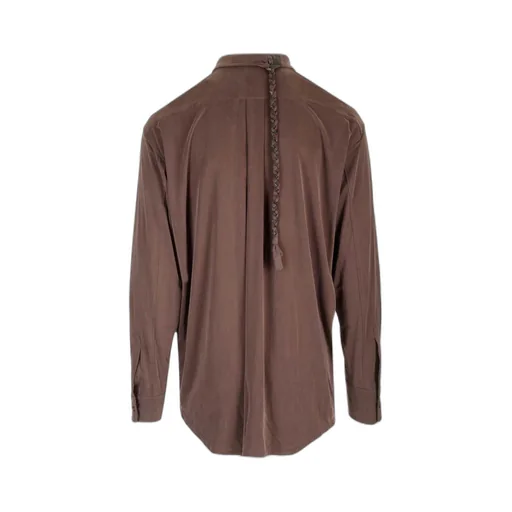 Braid-Detailed Long-Sleeved Shirt