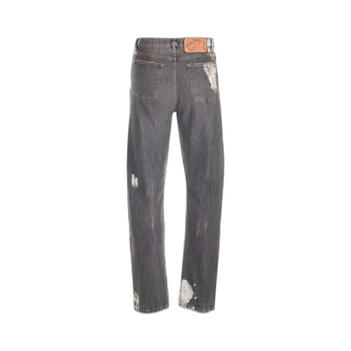 Unregular Logo Patch Jeans