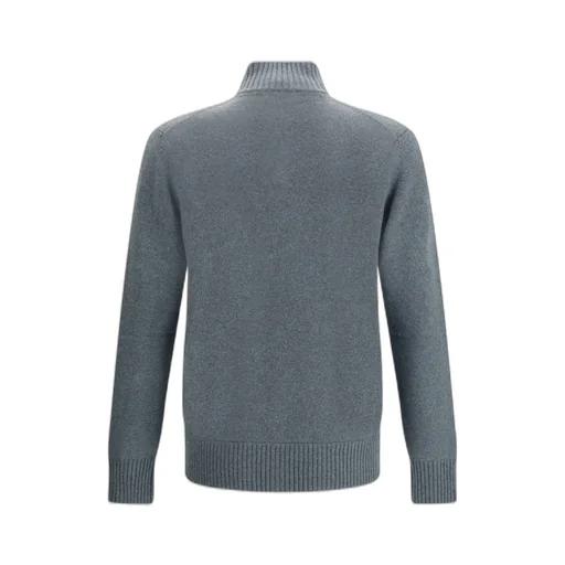 High-Neck Zip-Up Cardigan