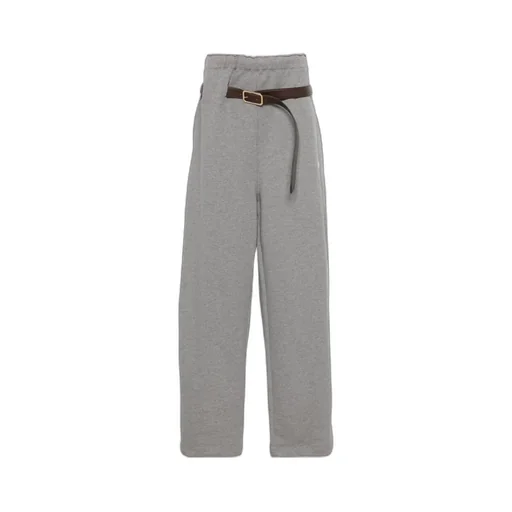 Logo Embroidered Wide Leg Pants