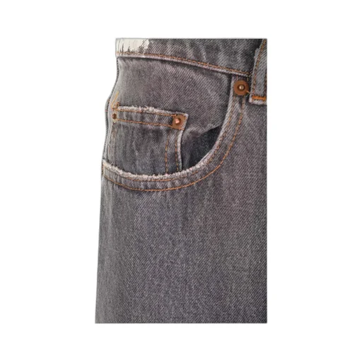 Unregular Logo Patch Jeans