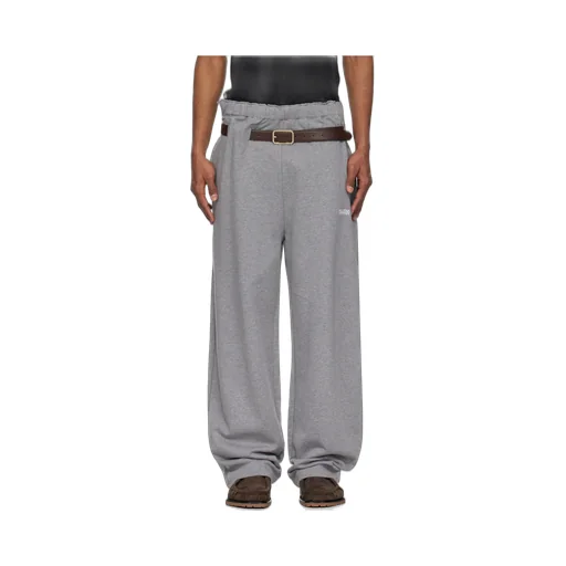 Logo Embroidered Wide Leg Pants