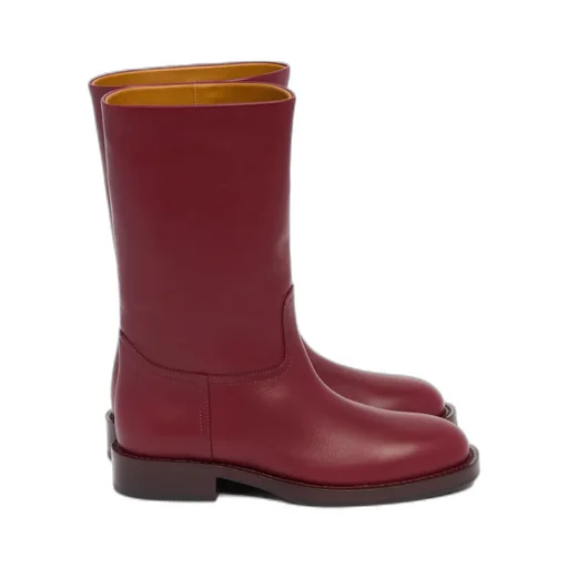 Leather Mid-Calf Boots