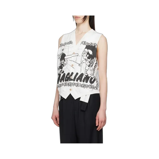 Graphic Printed V-Neck Vest
