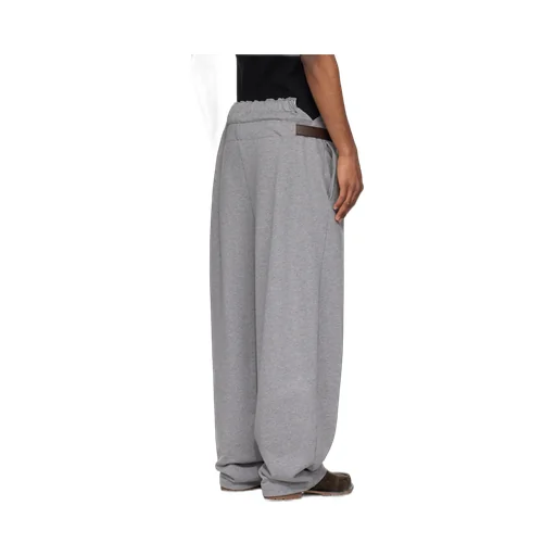 Logo Embroidered Wide Leg Pants