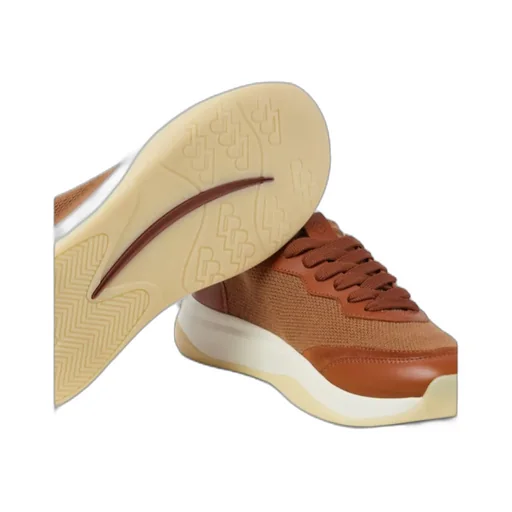 Leather-Mesh Sneakers