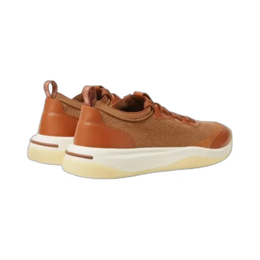 Leather-Mesh Sneakers