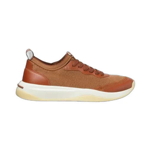 Leather-Mesh Sneakers