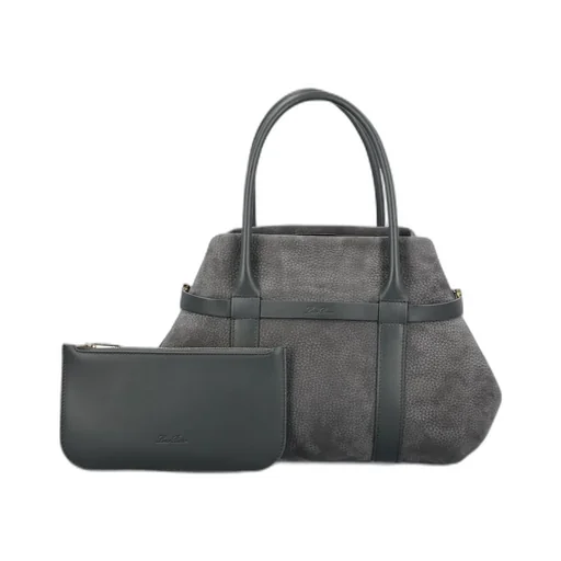 Logo Debossed Top Handle Bag