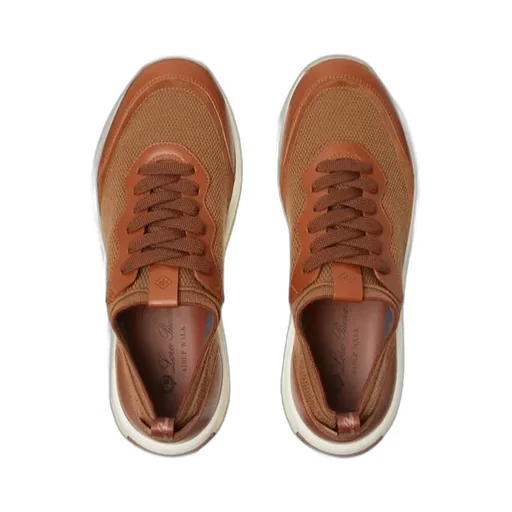 Leather-Mesh Sneakers