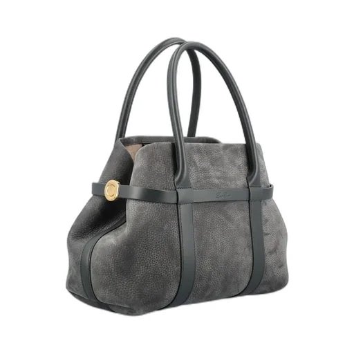 Logo Debossed Top Handle Bag