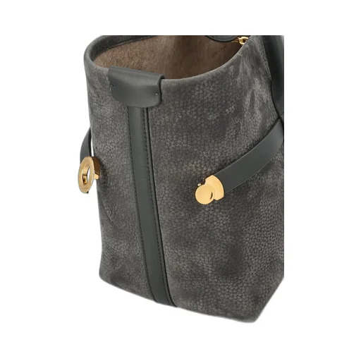 Logo Debossed Top Handle Bag