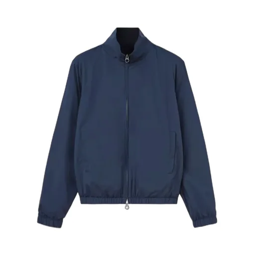 Stand-Up Collar Zip-Front Jacket