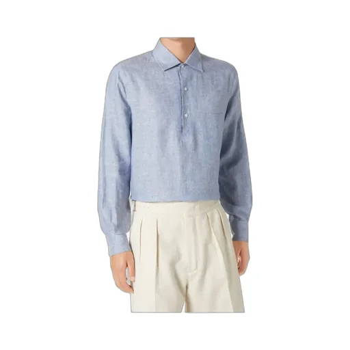Andre Button-Fastening Linen Shirt