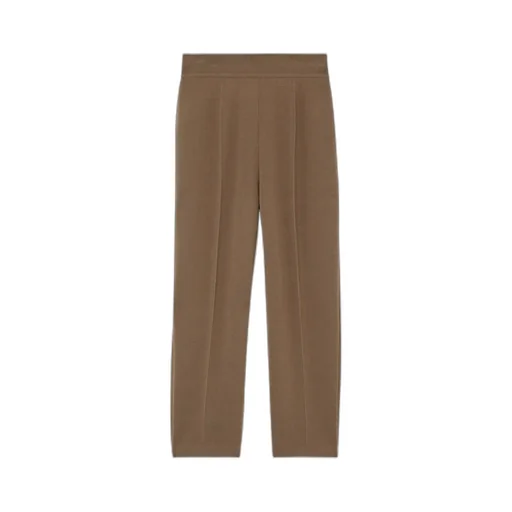 Elastic Ribbed Waist Knitted Casual Pants