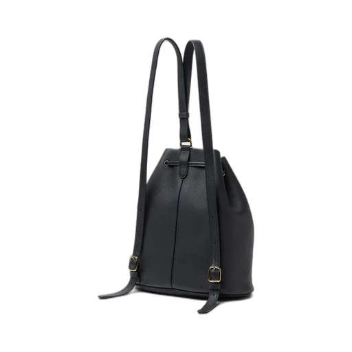 Drawstring Leather Backpack