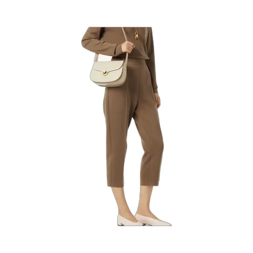 Elastic Ribbed Waist Knitted Casual Pants