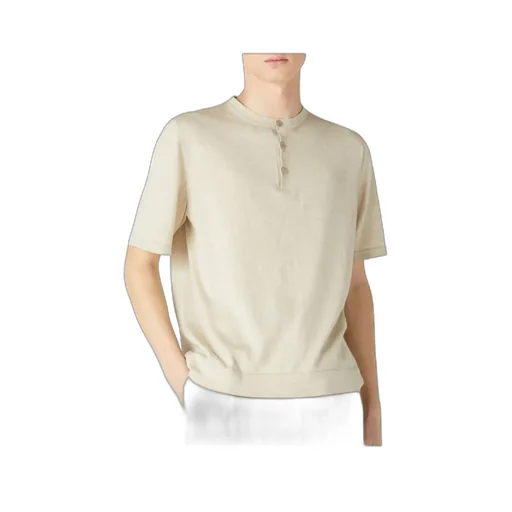 Round-Collar Short-Sleeve Sweater