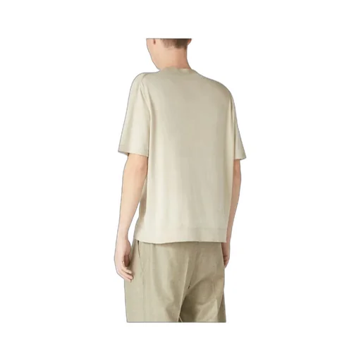 Round-Collar Short-Sleeve Sweater
