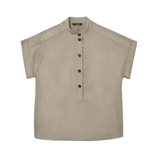 Short-Sleeved Buttoned Top