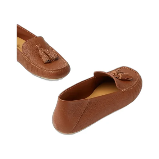 Tassel-Detailed Round Toe Loafers