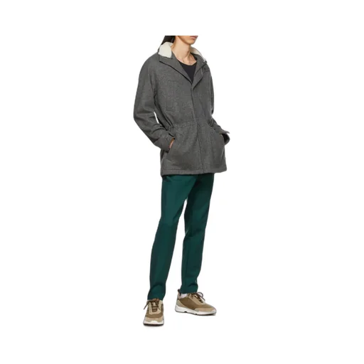 Elastic Waist And Standing Collar Casual Jacket
