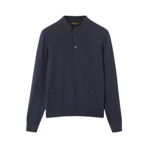 Ice Wish Straight Hem Knitted Polo Shirt