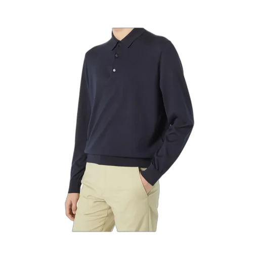 Ice Wish Straight Hem Knitted Polo Shirt