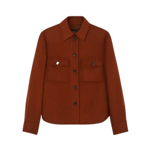 Button-Front Patch-Pocket Shirt Jacket