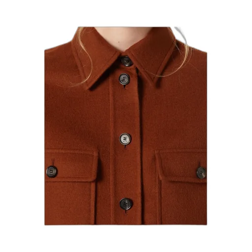 Button-Front Patch-Pocket Shirt Jacket