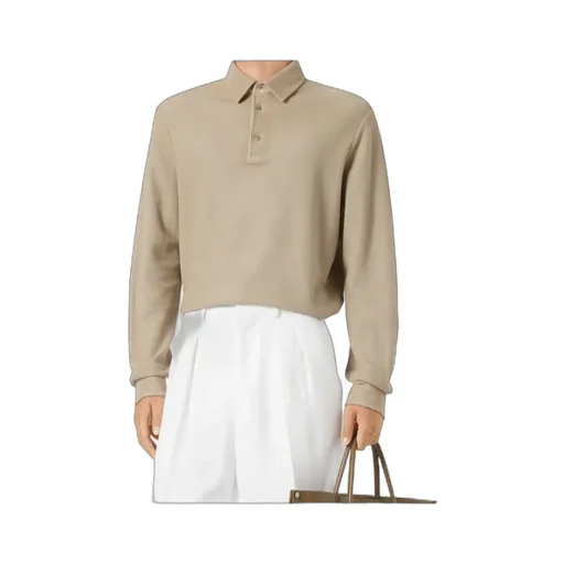 Long-Sleeved Polo Shirt
