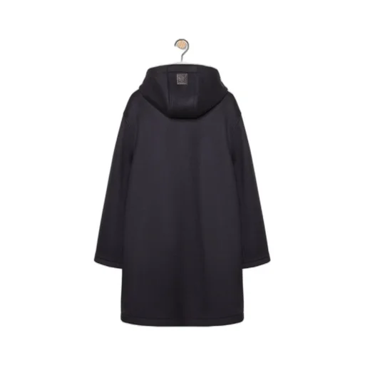 Hooded Coat In Wool