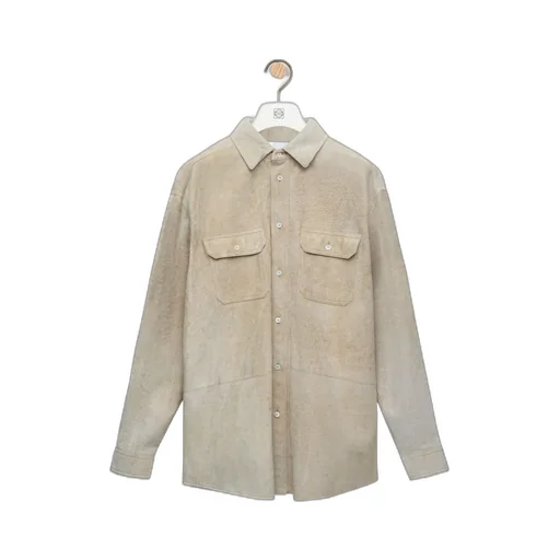 Long-Sleeved Curved Hem Overshirt