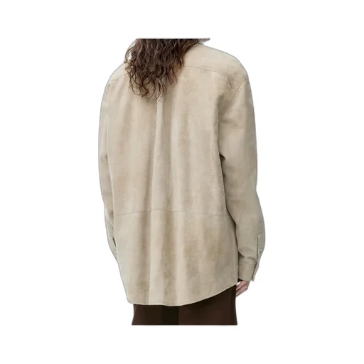 Long-Sleeved Curved Hem Overshirt
