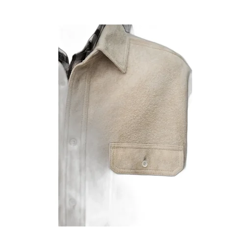 Long-Sleeved Curved Hem Overshirt
