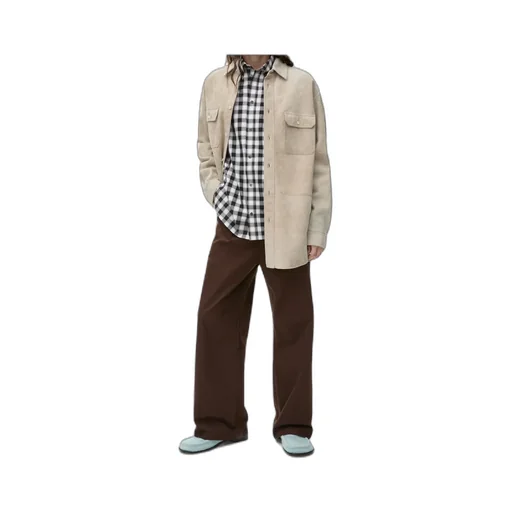 Long-Sleeved Curved Hem Overshirt