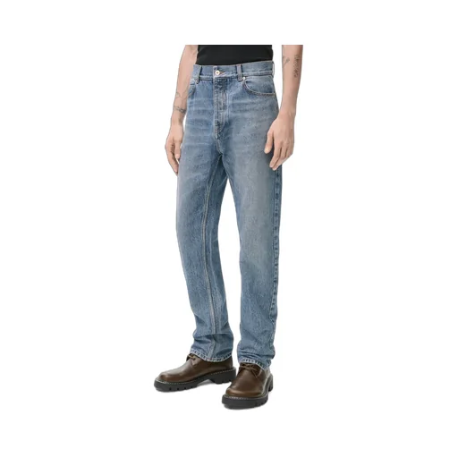 Straight Leg Denim Jeans