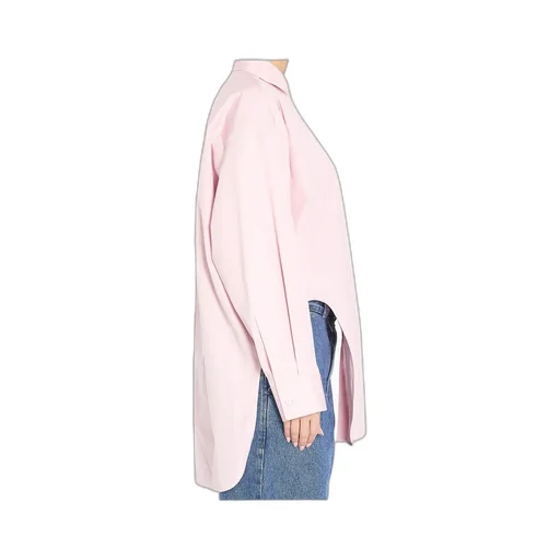 Asymmetric Hem Poplin Shirt
