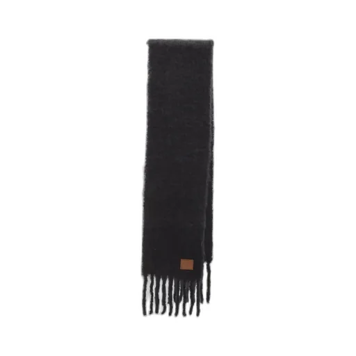 Logo Patch Fringed Scarf