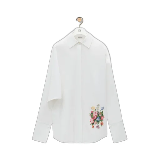 Embroidered Draped Shirt