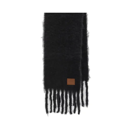 Logo Patch Fringed Scarf